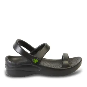 3-Strap Sandals - Black