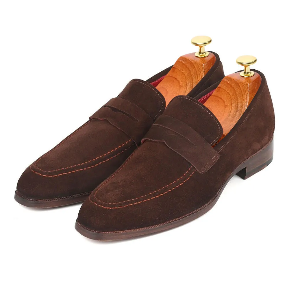 6CM/2.36 Inches CMR CHAMARIPA Men’s Elevator Shoes – Brown Suede Penny Loafers