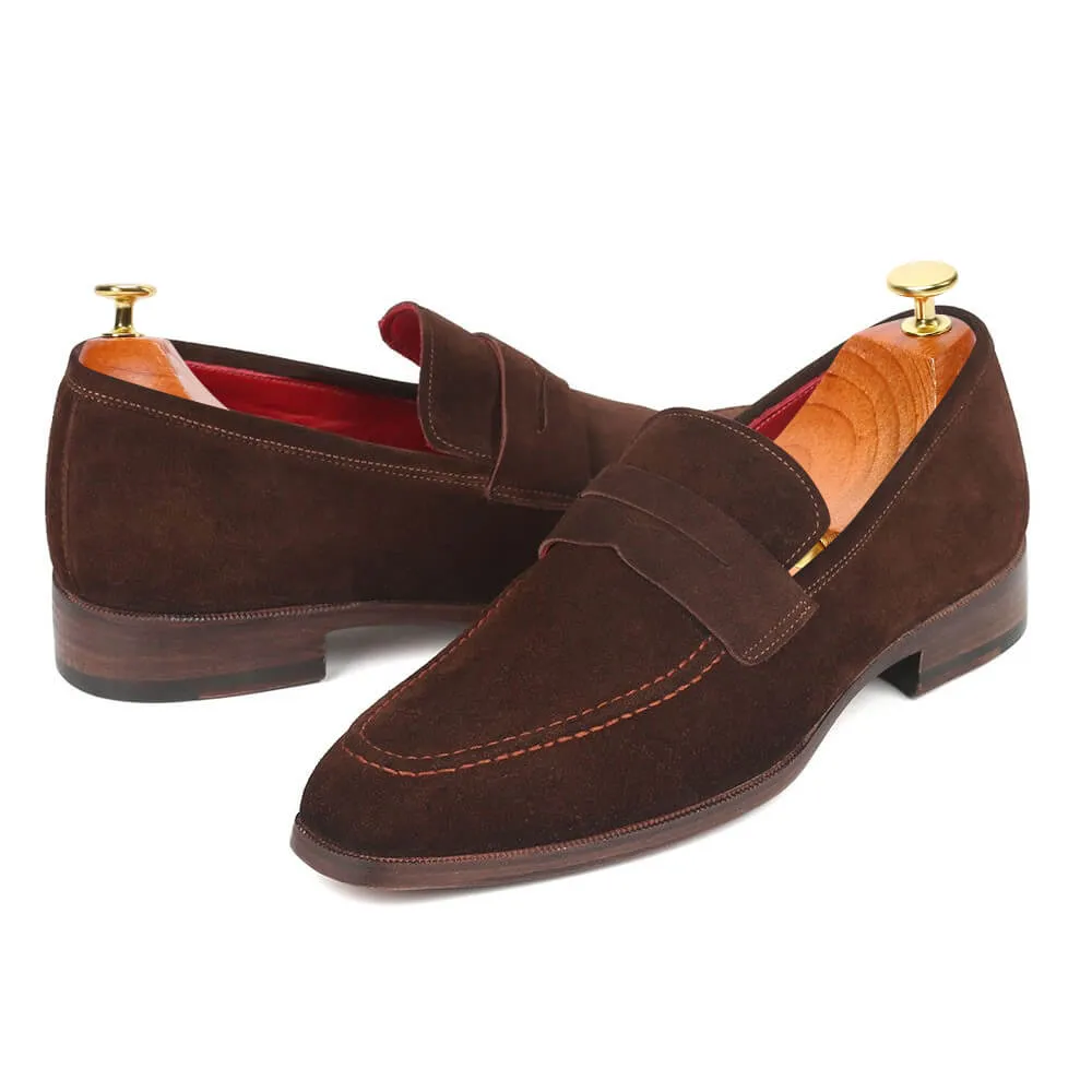 6CM/2.36 Inches CMR CHAMARIPA Men’s Elevator Shoes – Brown Suede Penny Loafers