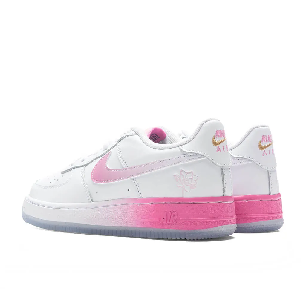 Air Force 1 LV8 (GS) - White/Lotus Pink/Yellow Gold