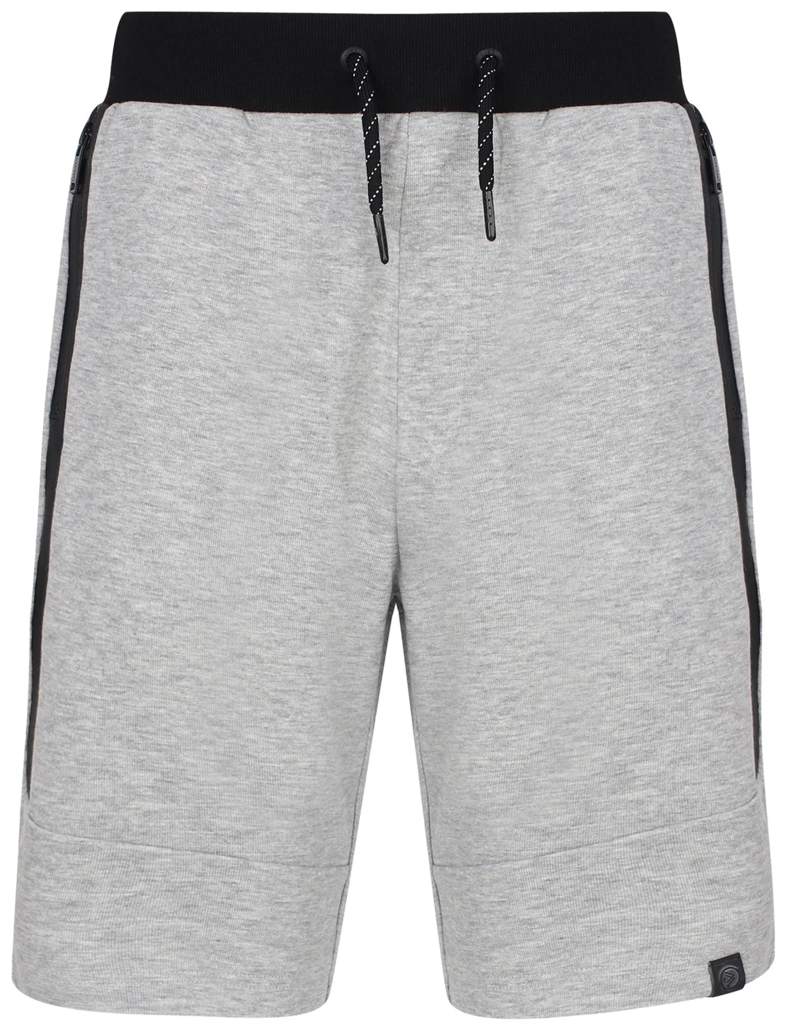 Akah Loop Back Fleece Jogger Shorts In Light Grey Marl - Dissident