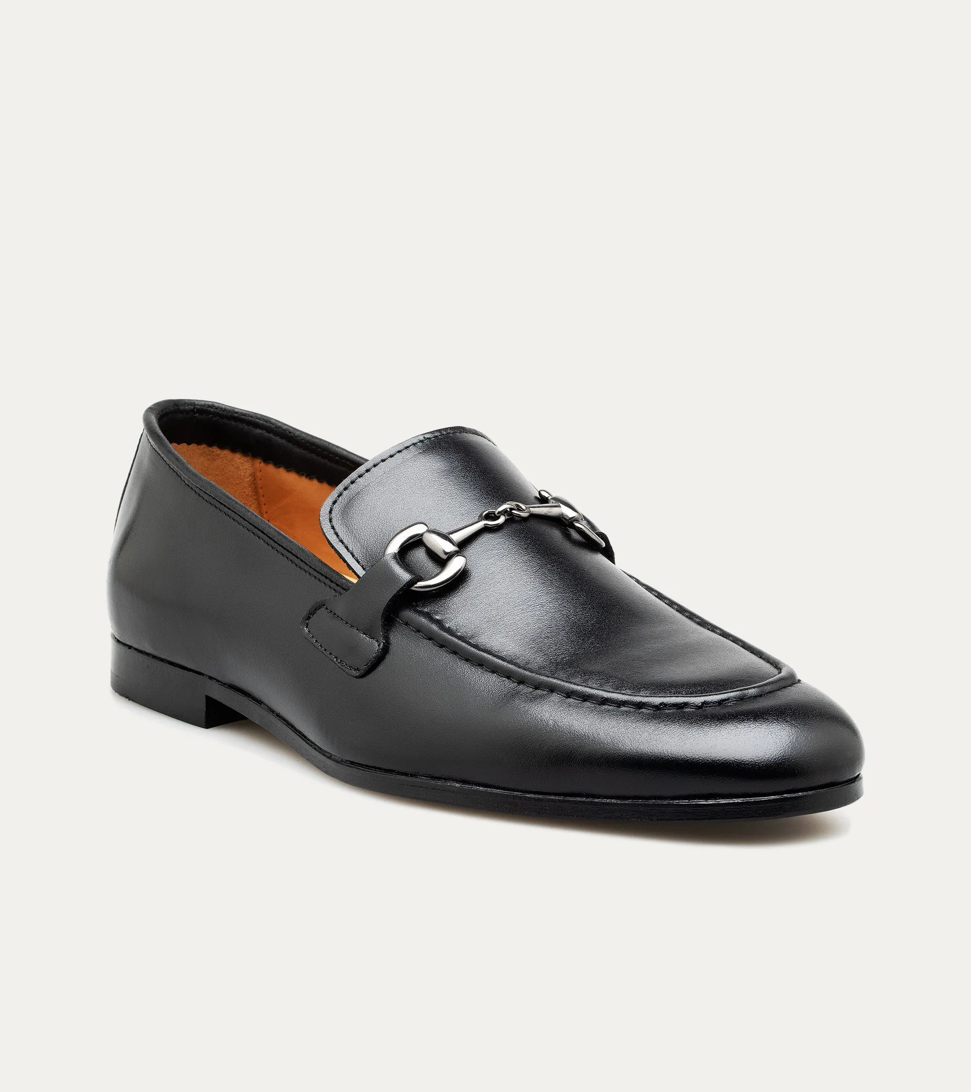 Antonio Bit Loafer in Black Full Grain