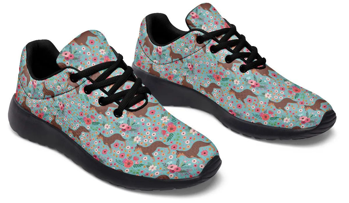 Australian Kelpie Flower Sneakers