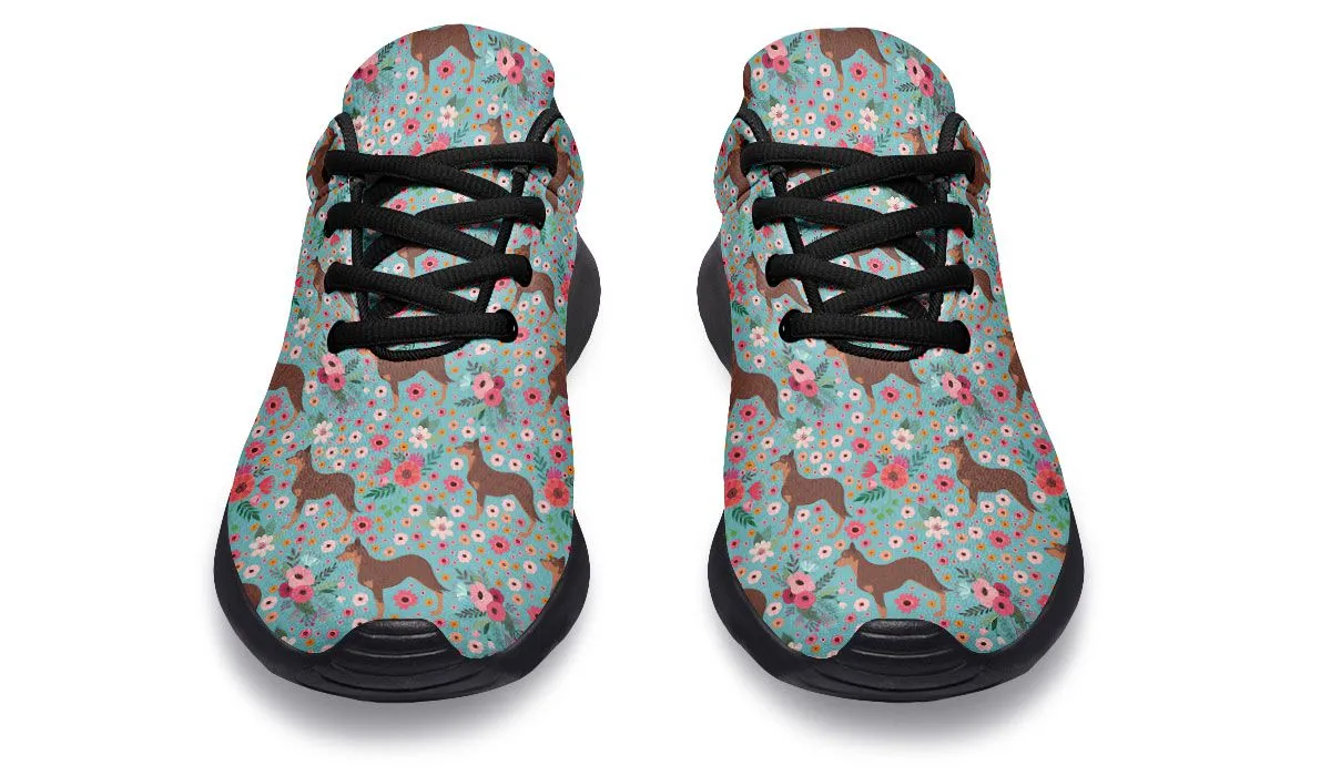 Australian Kelpie Flower Sneakers