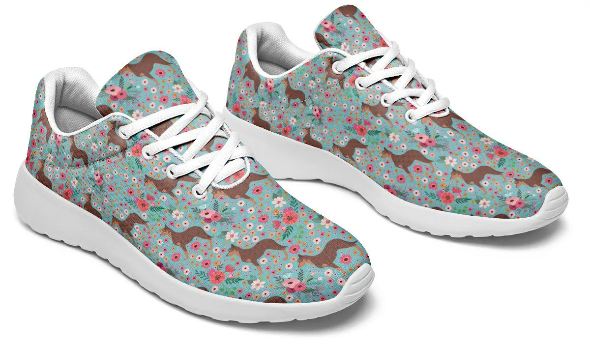 Australian Kelpie Flower Sneakers