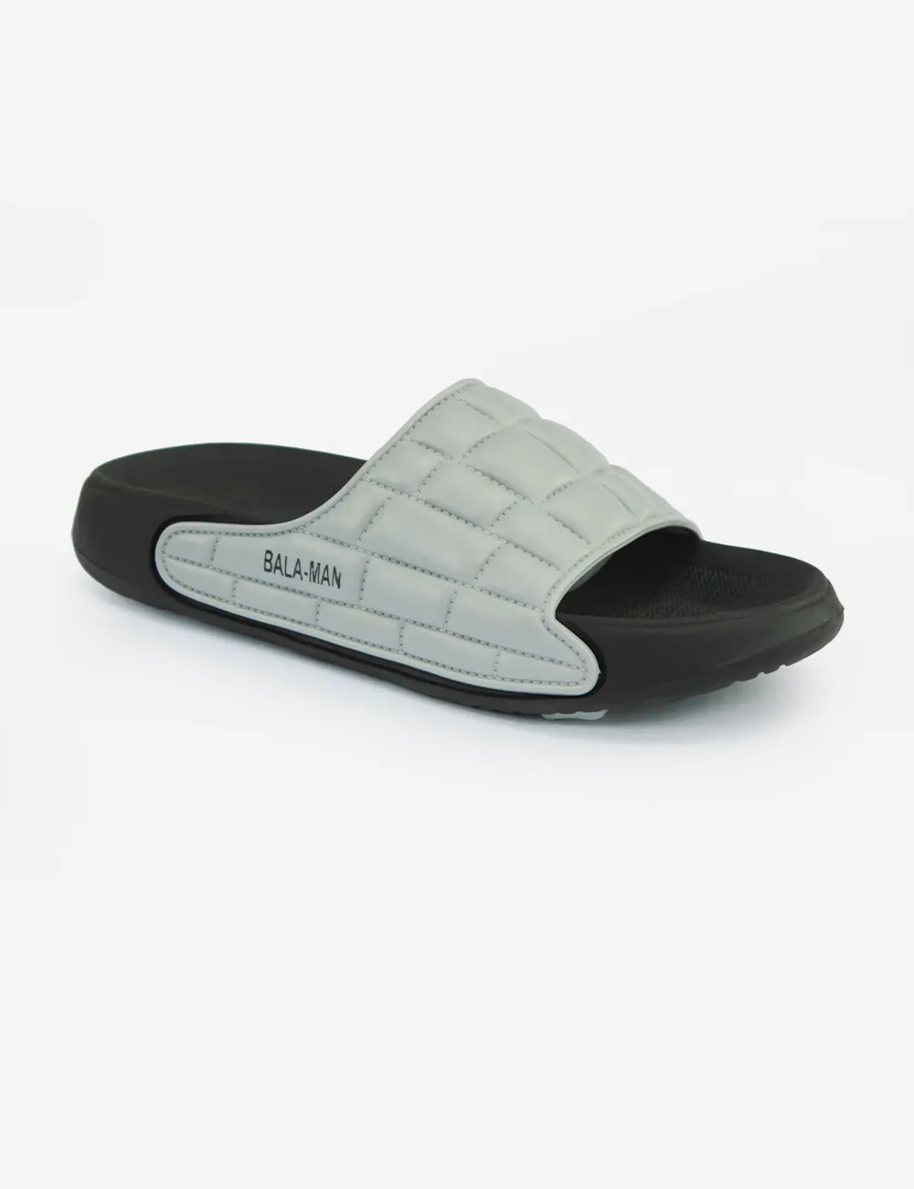 Balaman Black & Grey Soft Slippers for men