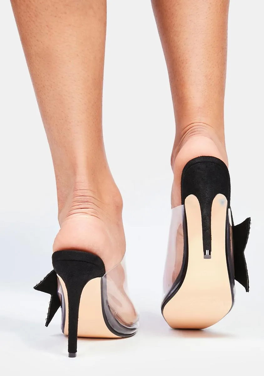 Black Rima Clear Heels