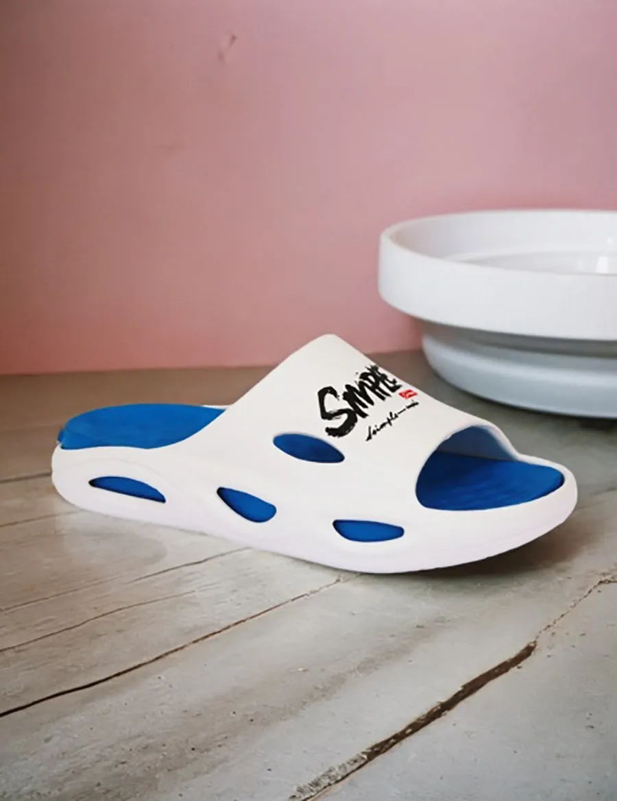 Blue White | Soft Slippers for Men