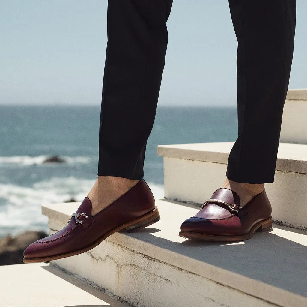 Burgundy Calf Horsebit Loafer