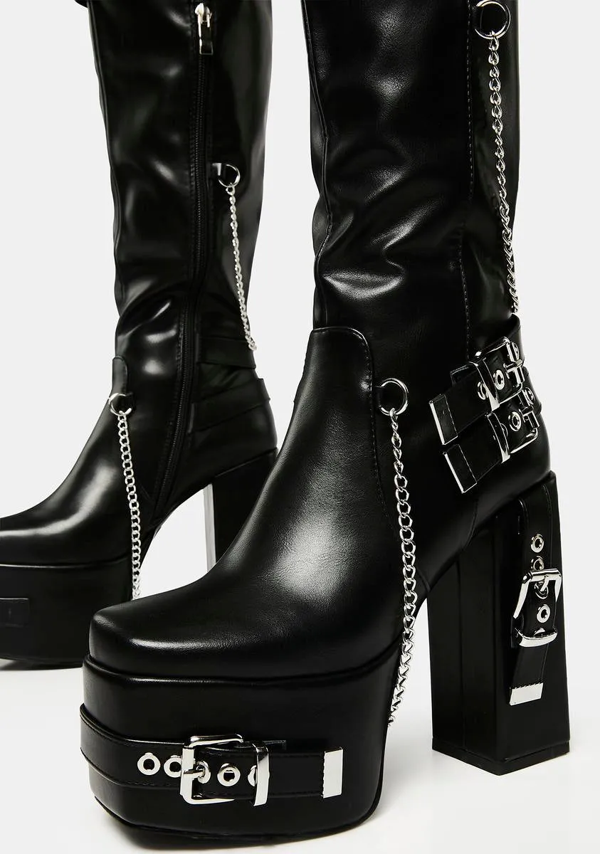 Captivate Buckled Platform Boots