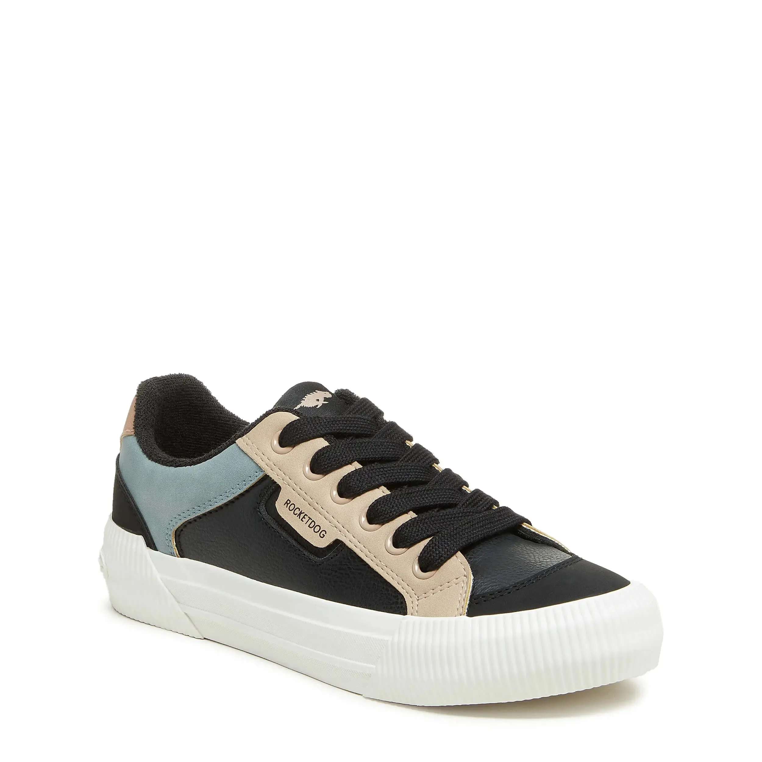 Cheery Black Colour Block Trainers