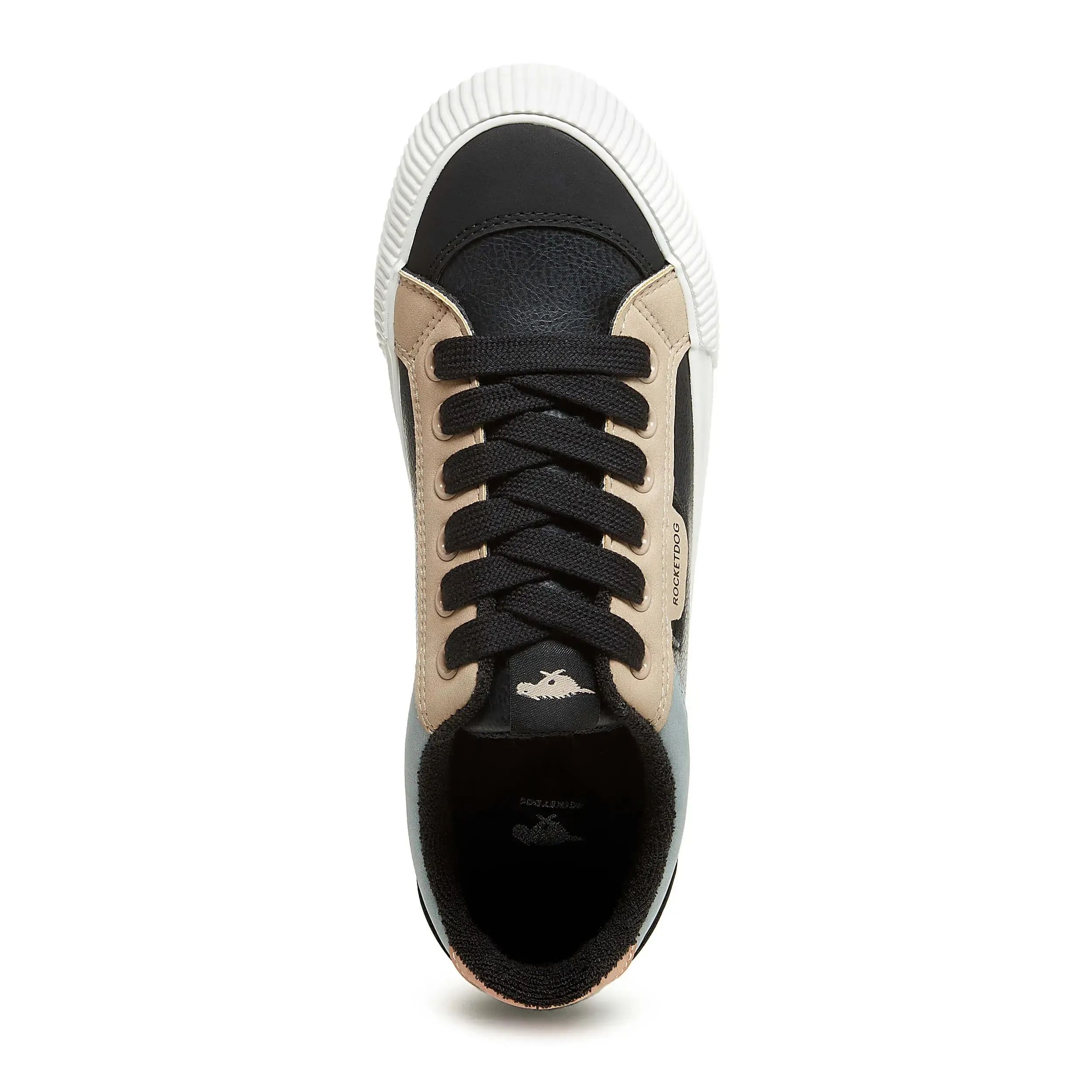 Cheery Black Colour Block Trainers