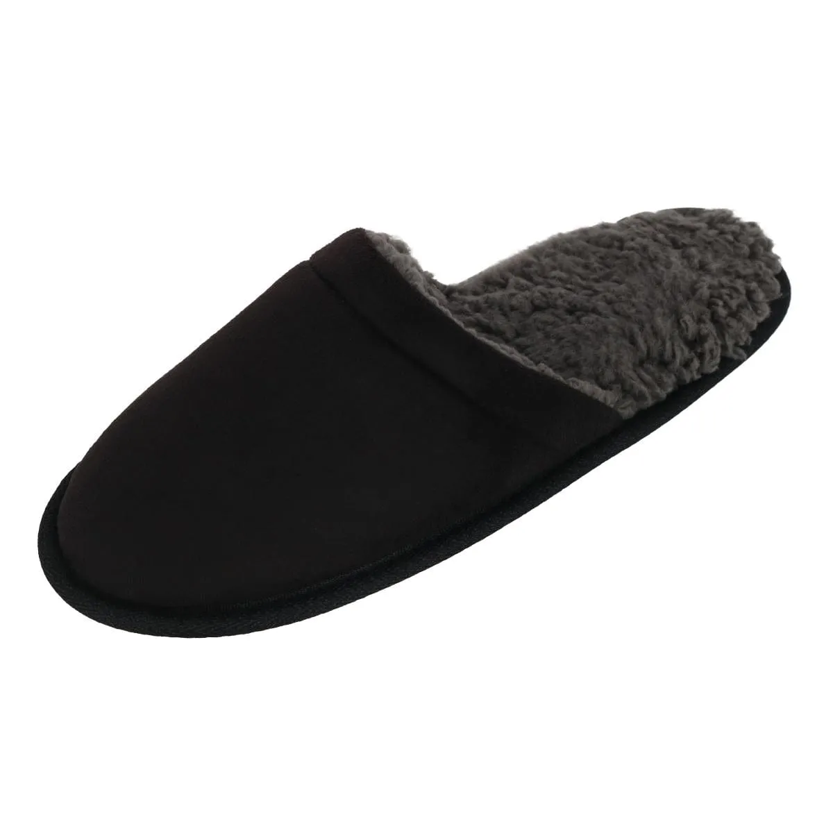 Clear Creek Men's Micro Suede and Sherpa Slide Slipper