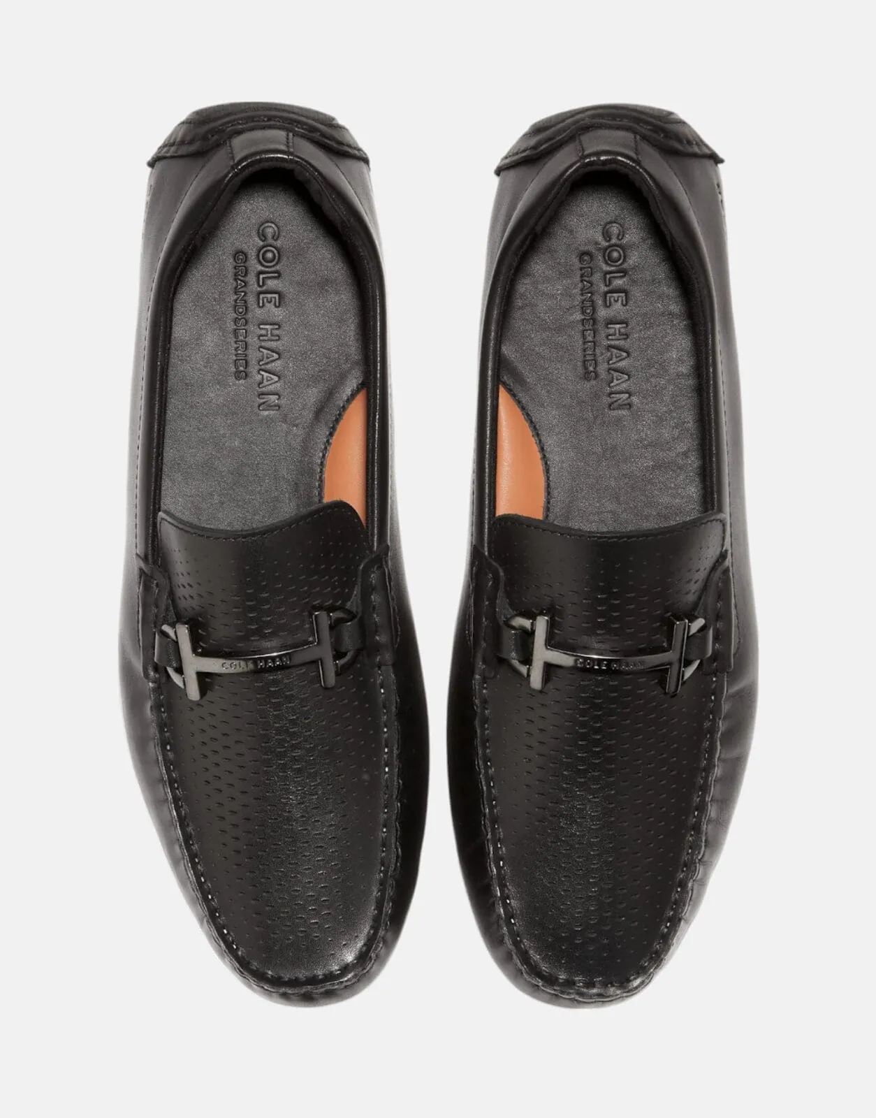 Cole Haan Grand Laser Bit Driving Black Loafers