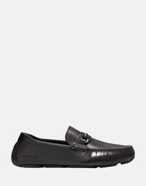 Cole Haan Grand Laser Bit Driving Black Loafers