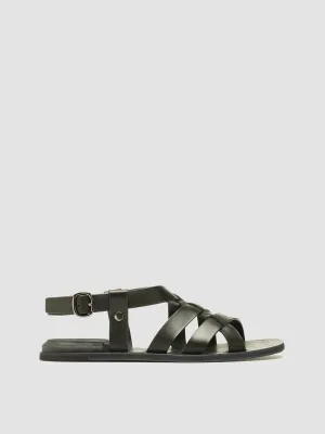 CONTRAIRE 100 - Black Nappa Leather Sandals