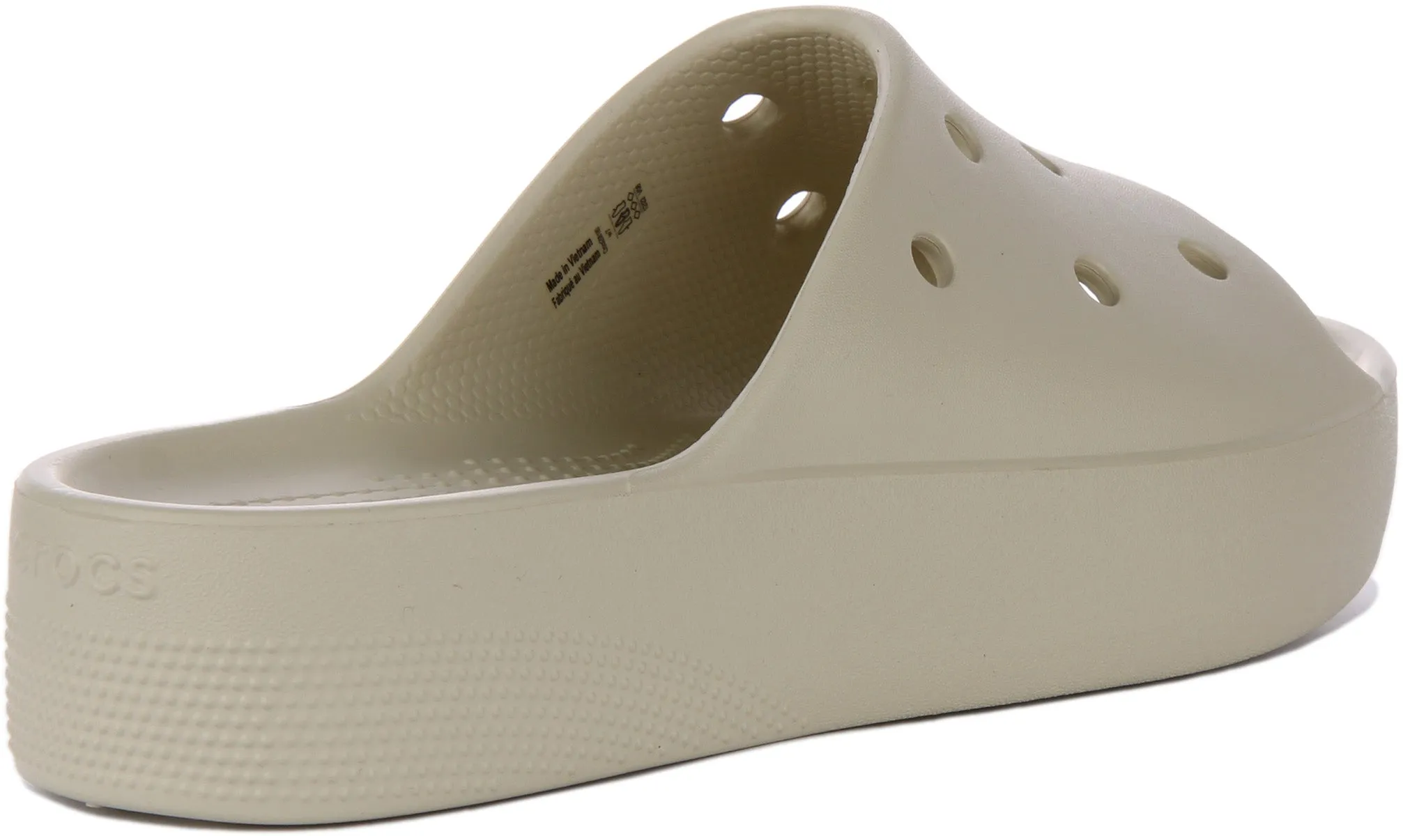 Crocs Class Flatform Slide In Ivory For Women