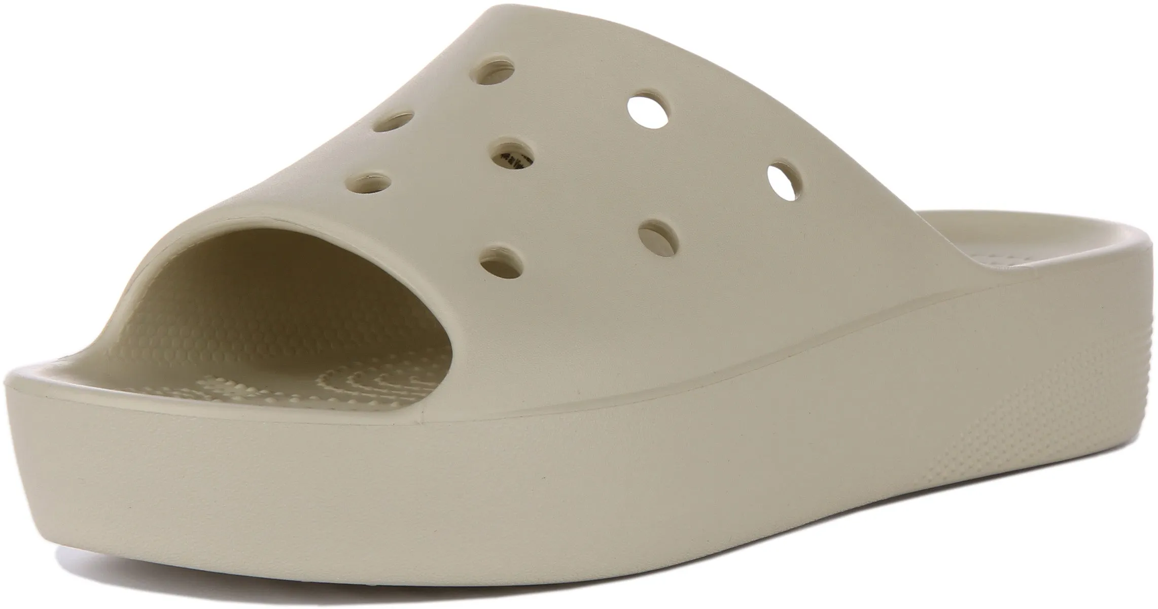 Crocs Class Flatform Slide In Ivory For Women