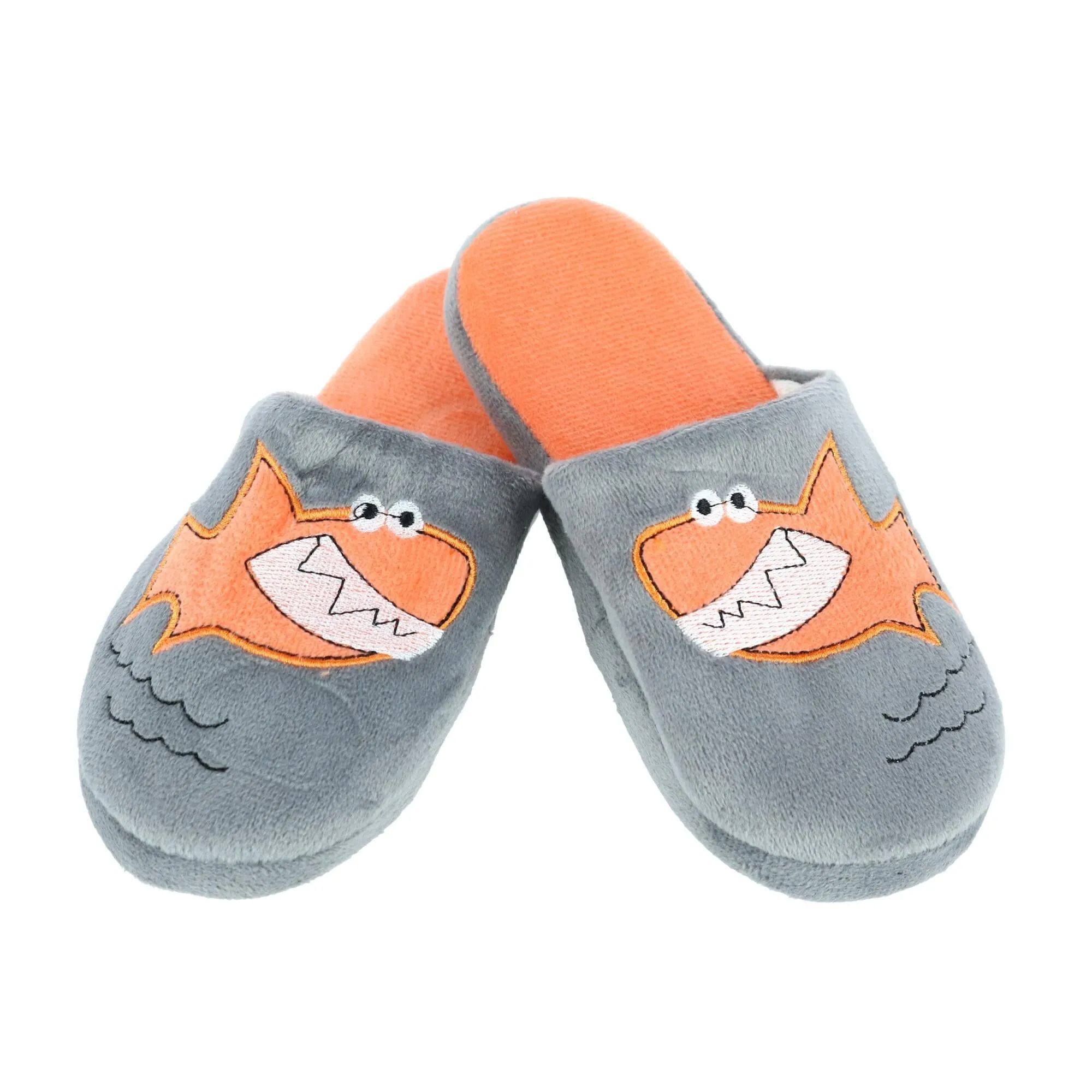 CTM® Boy's Slide House Slippers with Shark Detail