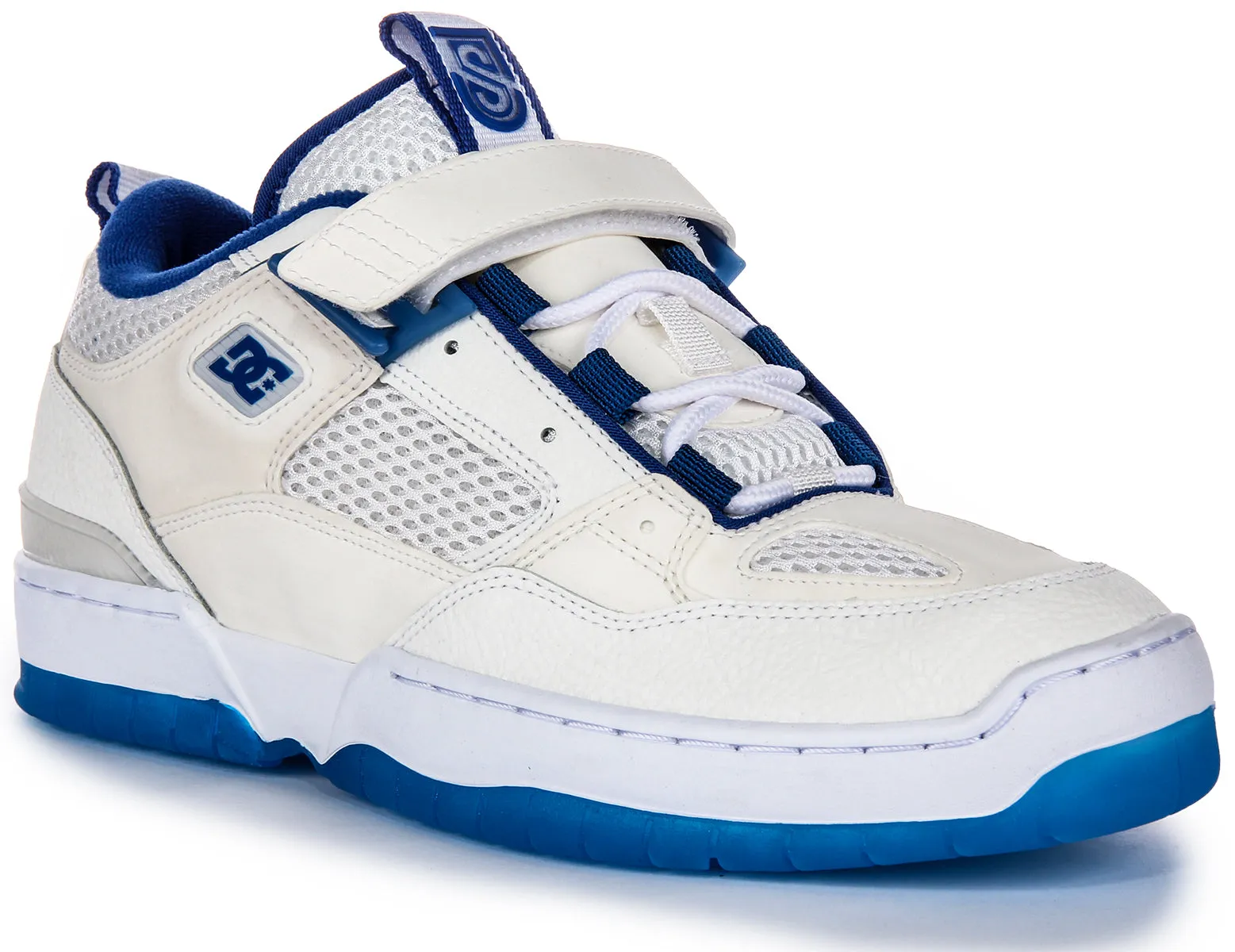 Dc Shoes Js 1 In White Blue For Men