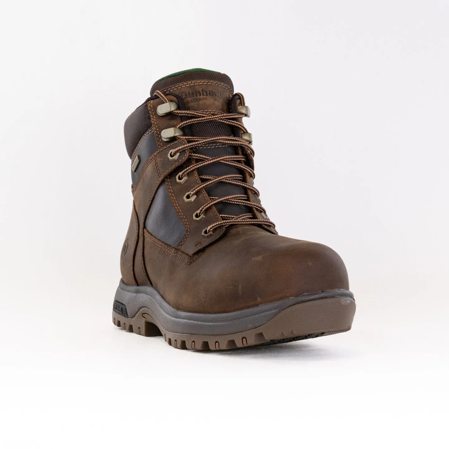 Dunham 8000Works Waterproof Safety Plain Toe Boot (Men's) - Brown Leather