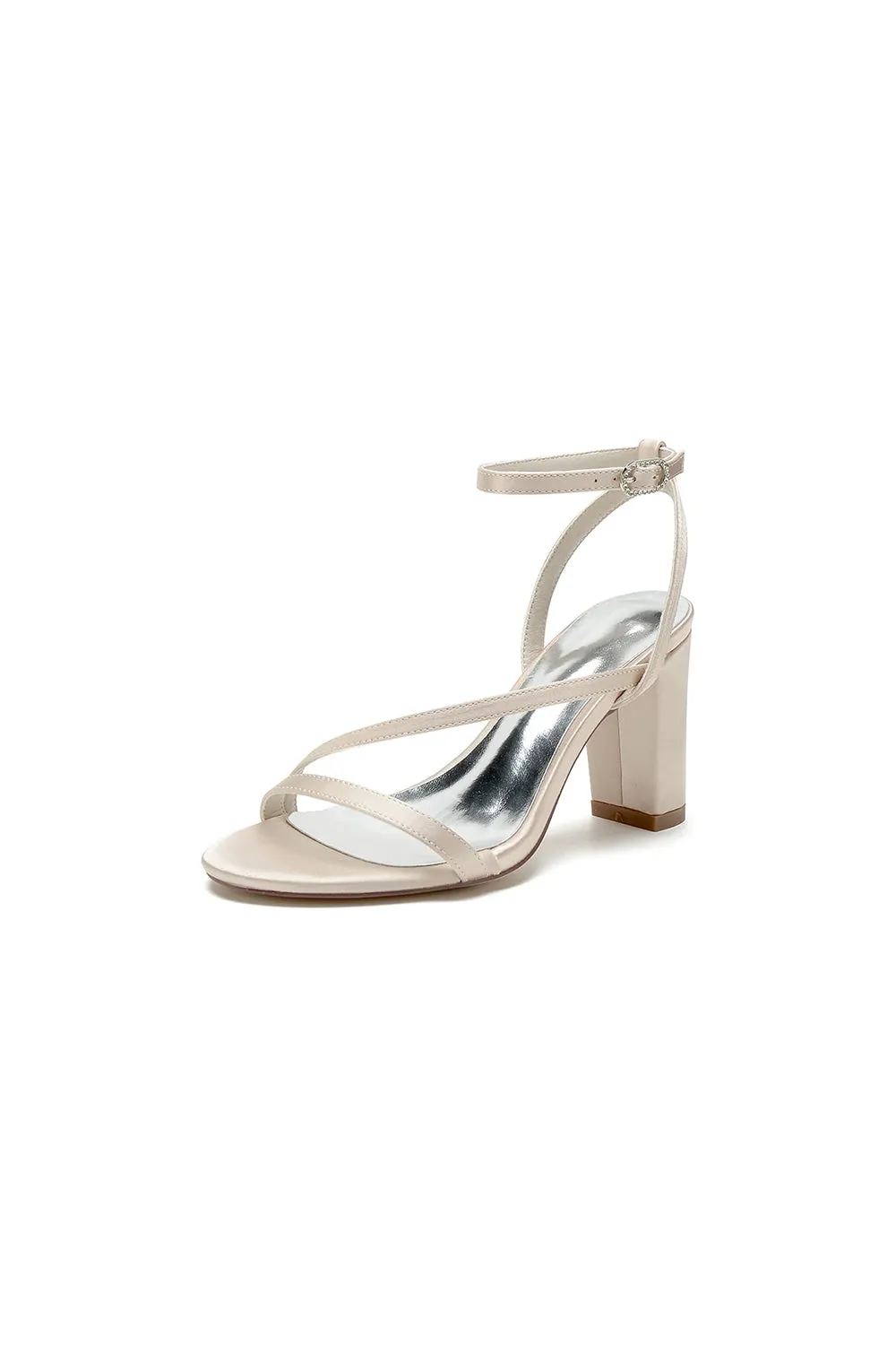 Elegant Block Heel Strappy Sandals with Ankle Strap