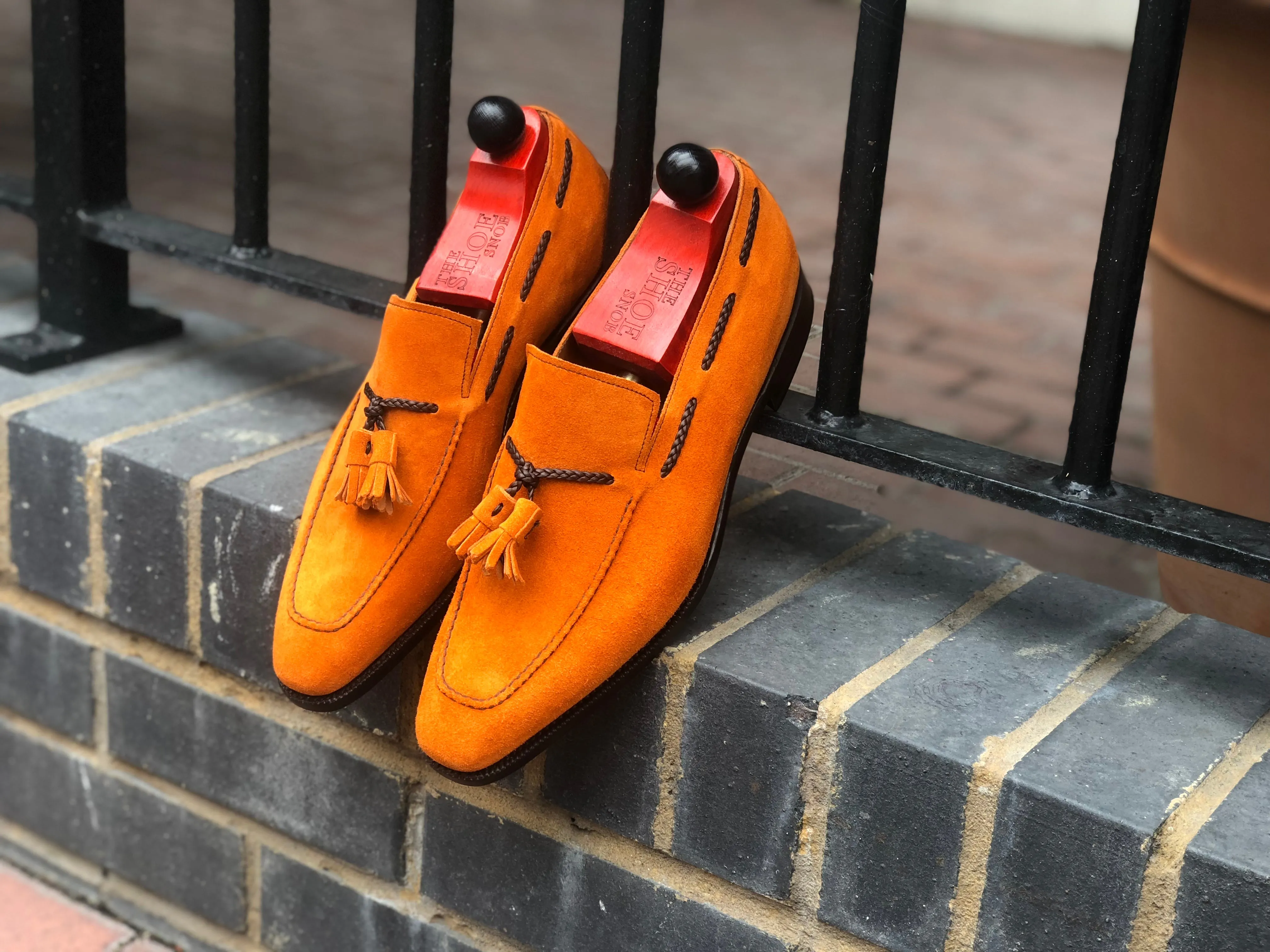 Eskapa - MTO - Orange Suede - LPB Last - Single Leather Sole