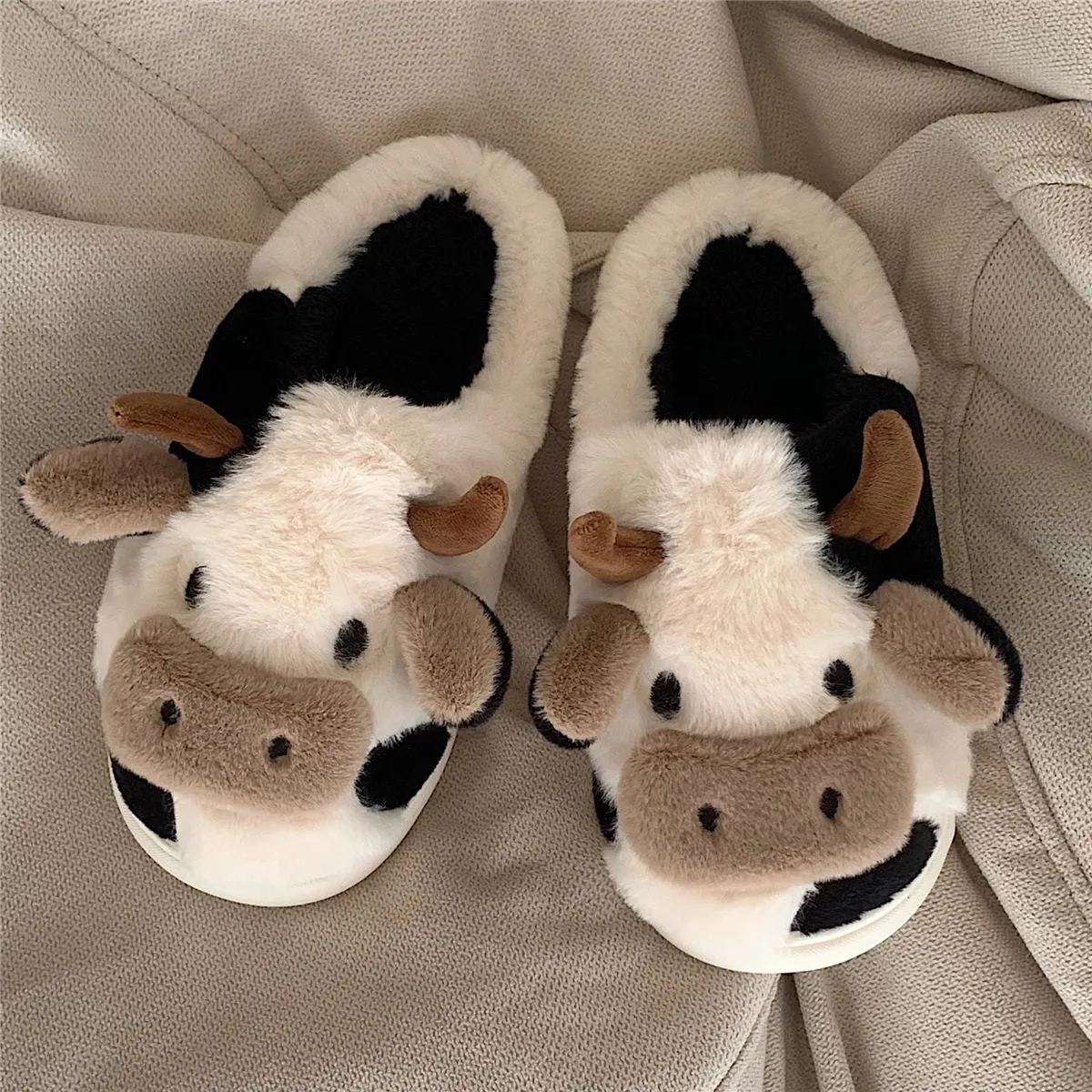 Fluffy Cow Slippers | Cloudy Slippers