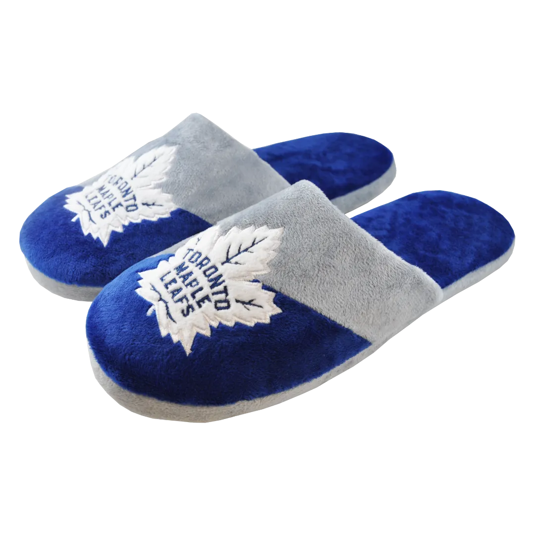 FOCO Men's NHL Toronto Maple Leafs Big Logo Slippers