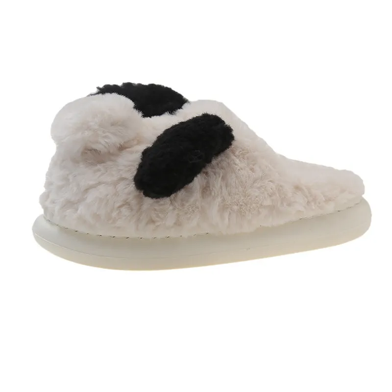 Fuzzy Puppy Plush Slippers | Kawaii Indoor Slippers