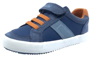 GEOX Boy's Alonisso Sneakers, Blue/Orange