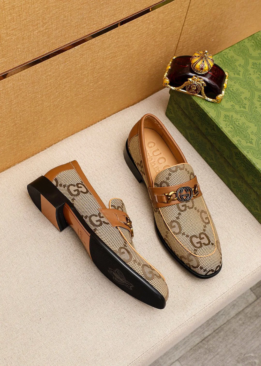 GG LOAFERS JORDAAN MAXI BROWN