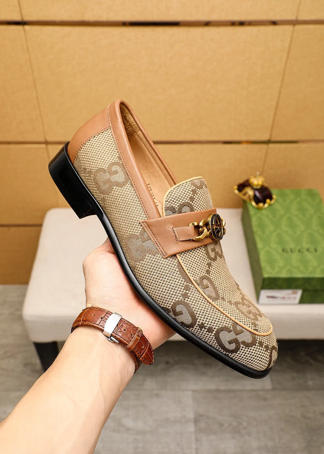 GG LOAFERS JORDAAN MAXI BROWN