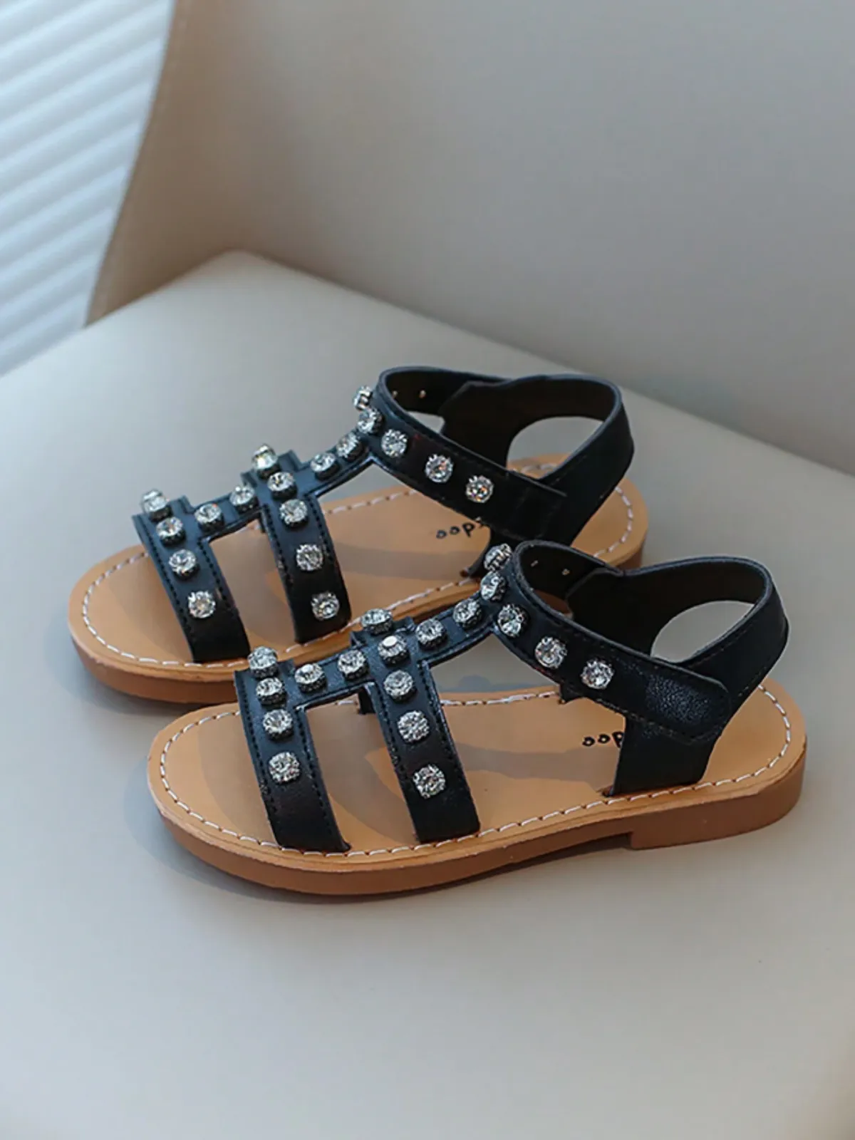 Glitzy Gladiator Studded Sandals By Liv and Mia