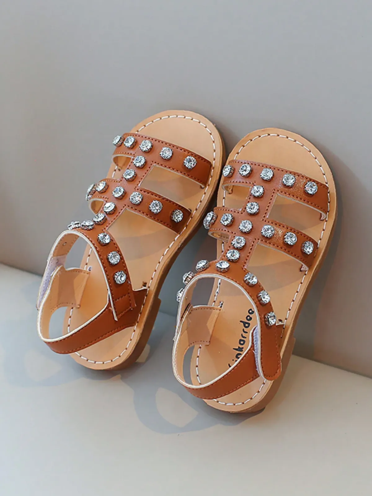 Glitzy Gladiator Studded Sandals By Liv and Mia