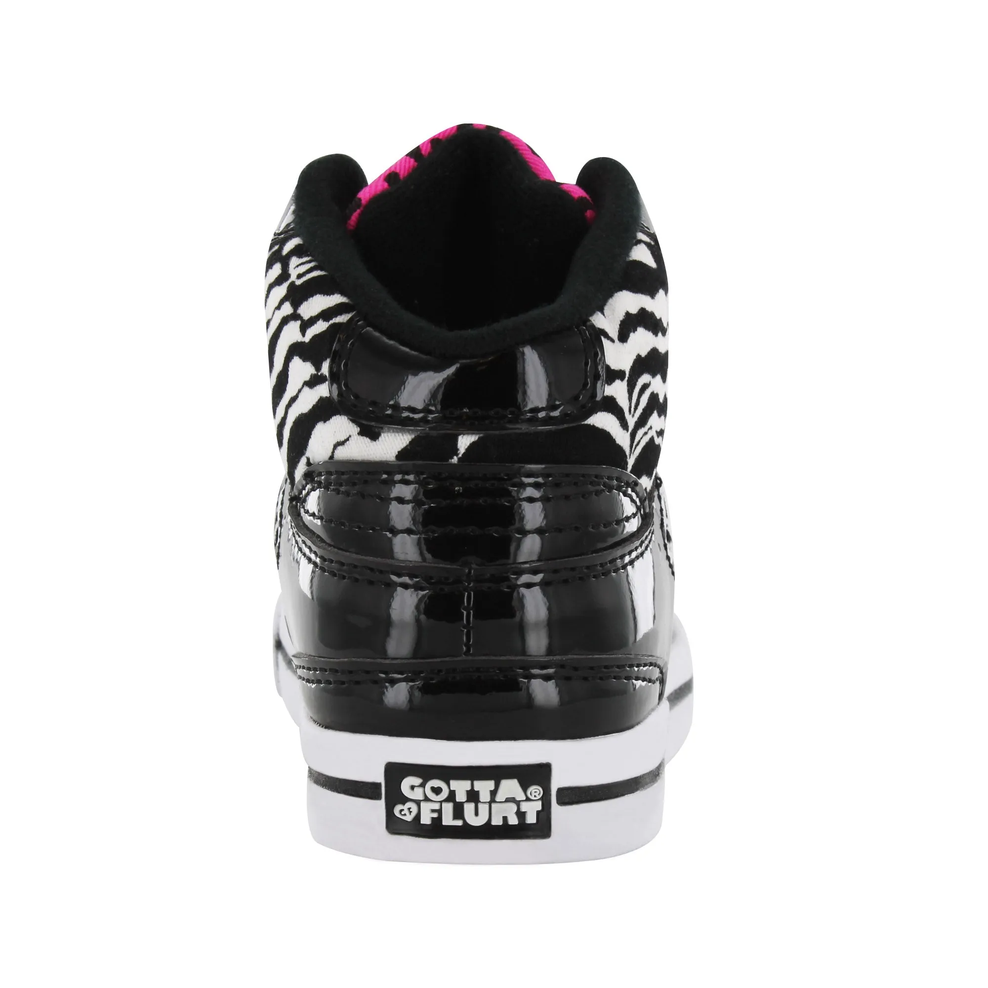 Gotta Flurt Women's Hip Hop VI Black/White/Hot Pink Hip Hop Fashion Dance Sneaker