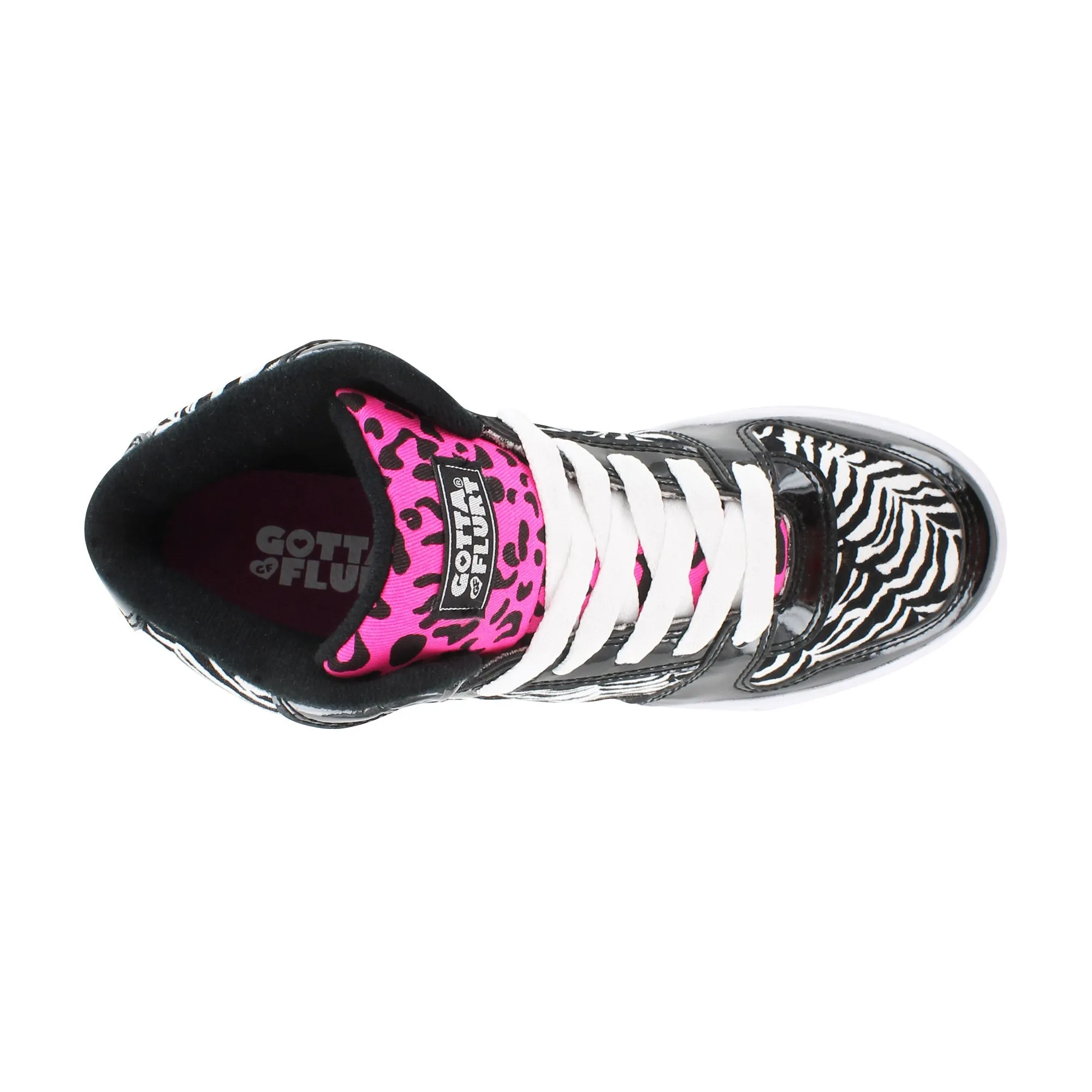 Gotta Flurt Women's Hip Hop VI Black/White/Hot Pink Hip Hop Fashion Dance Sneaker