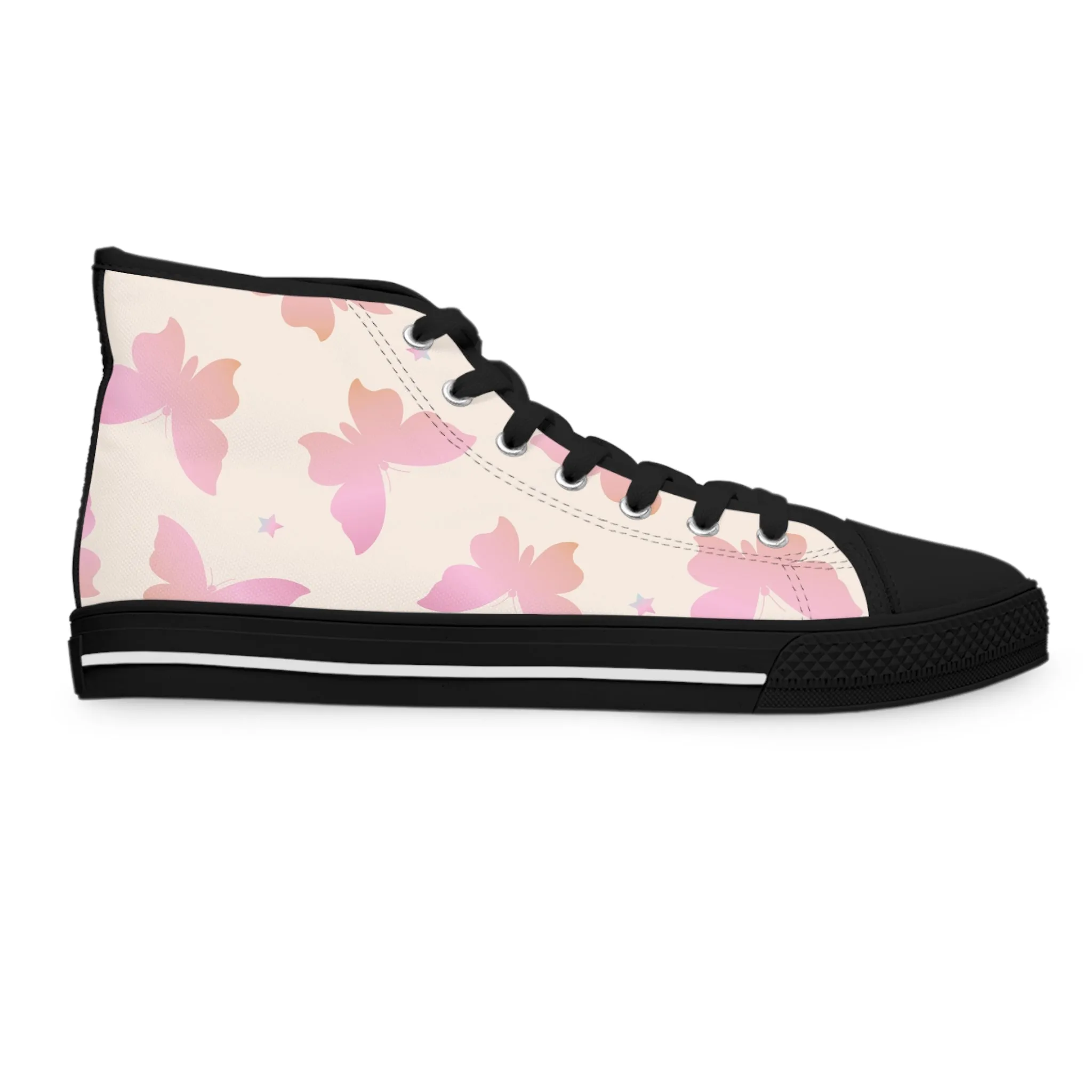 Gradient Colorful Butterflies Women's High Top Sneakers