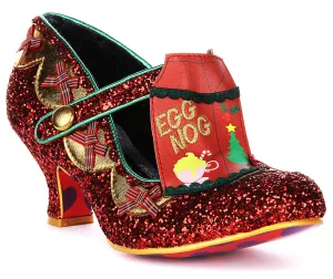 Irregular Choice Eggcellent T Bar In Red