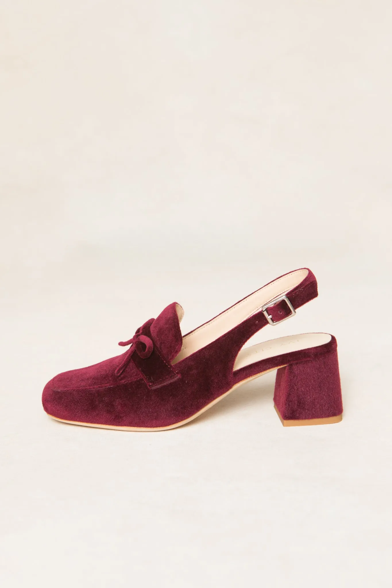 Ivy Bow Loafer in Wine - FINAL SALE