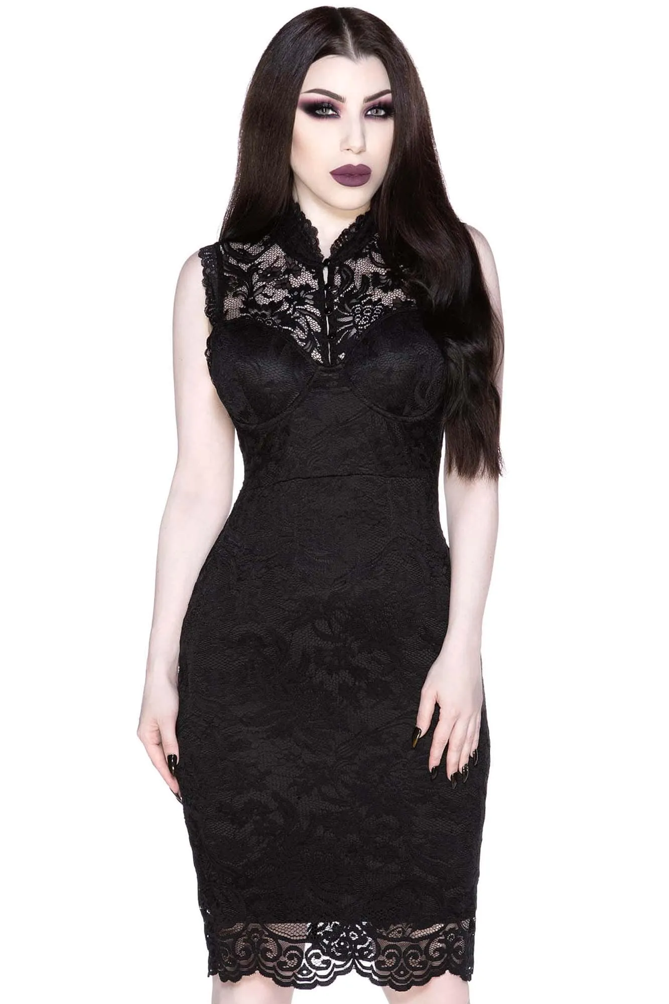 Laced-Up Bodycon Dress - Resurrect