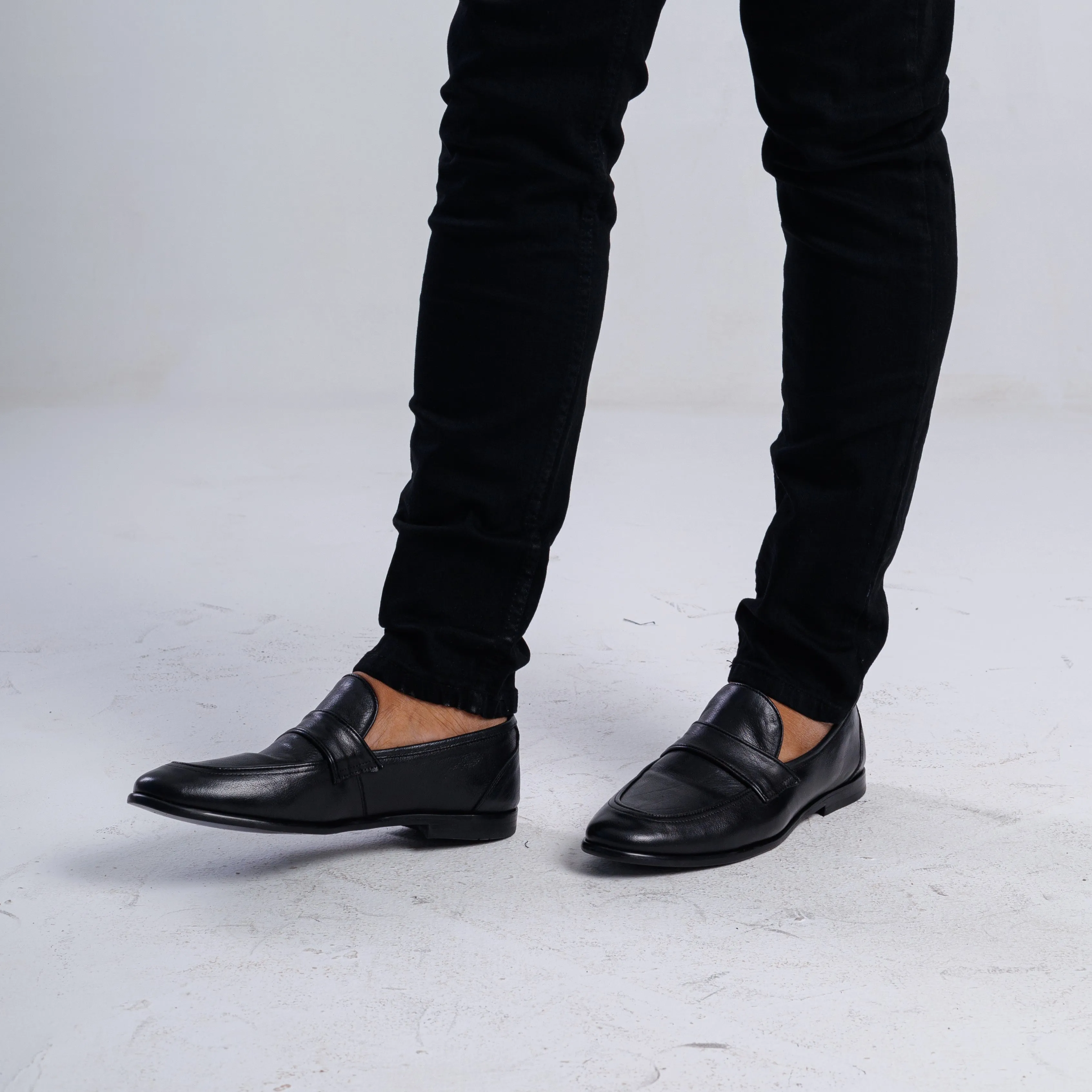 Leather Strap Loafers