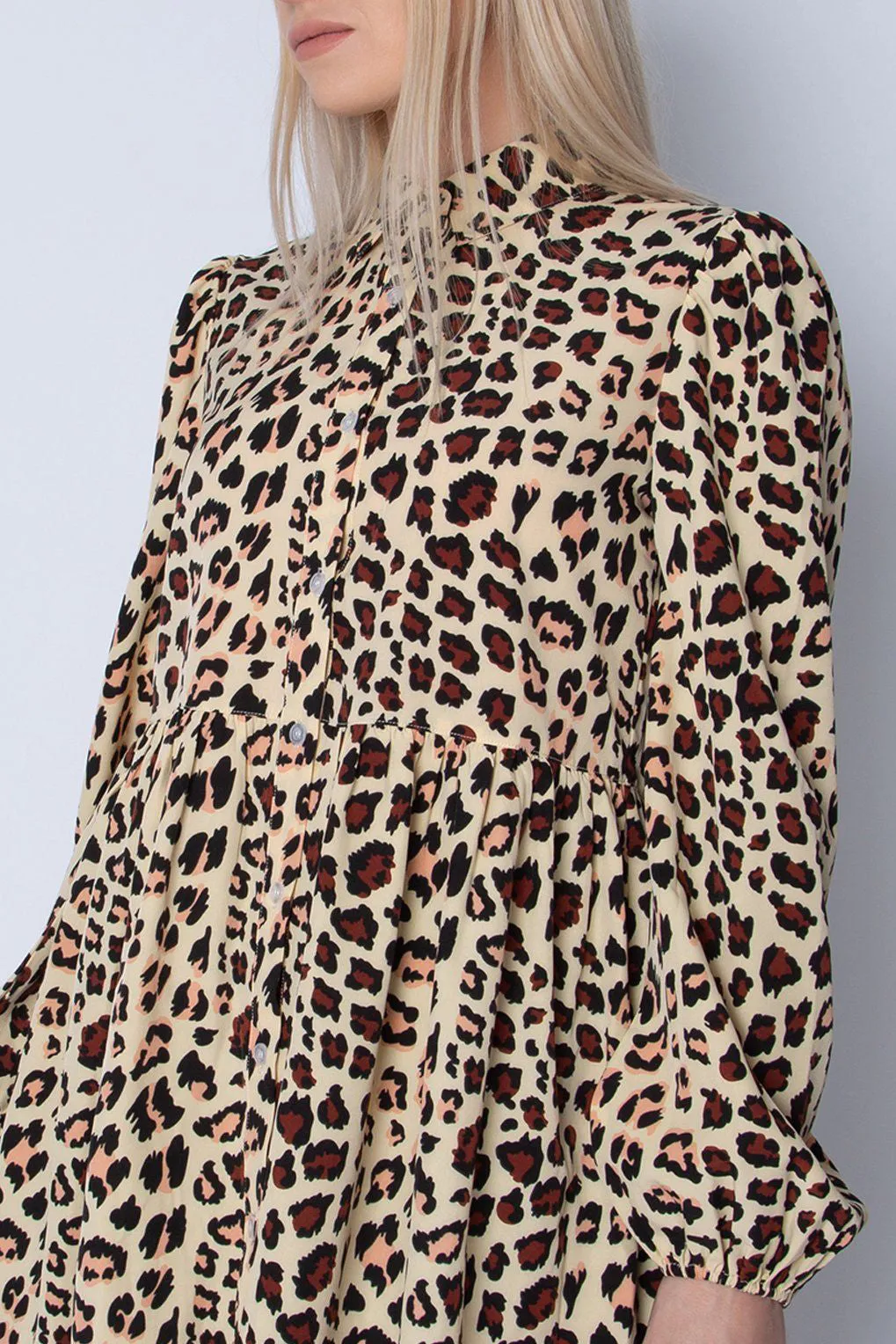 Leopard Print Shirt Dress