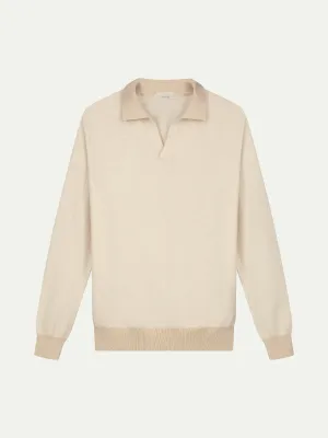 Light Beige Jacquard Polo