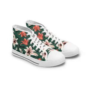 Lily Flowers Women's High Top Sneakers