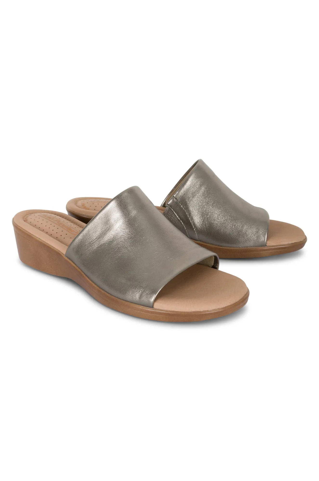 Low wedge Slide | PEWTER | COCO YY