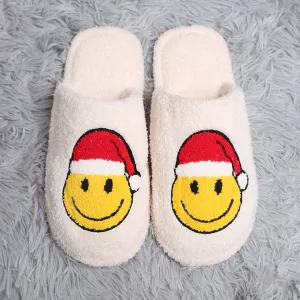 Luxury Soft Smiley Fave Santa Slippers