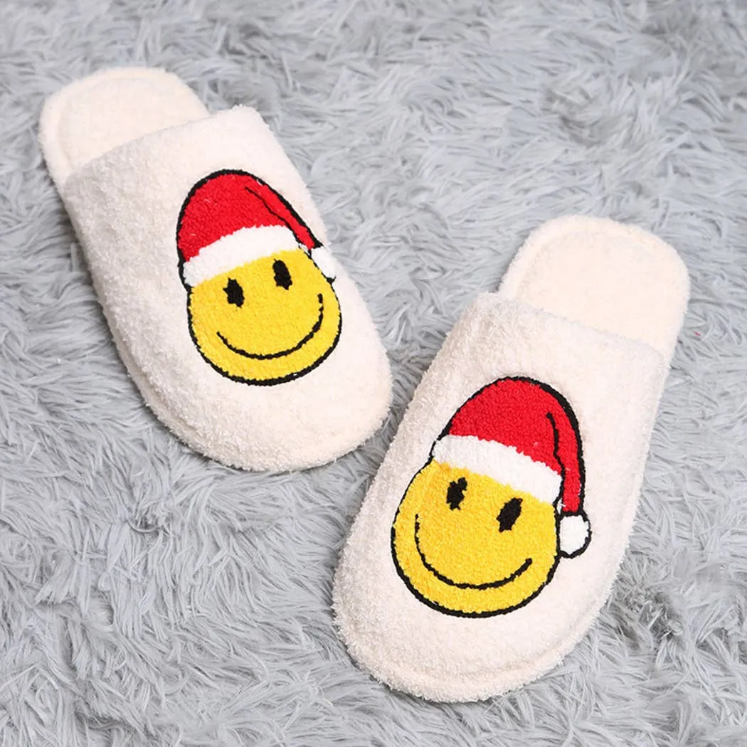 Luxury Soft Smiley Fave Santa Slippers