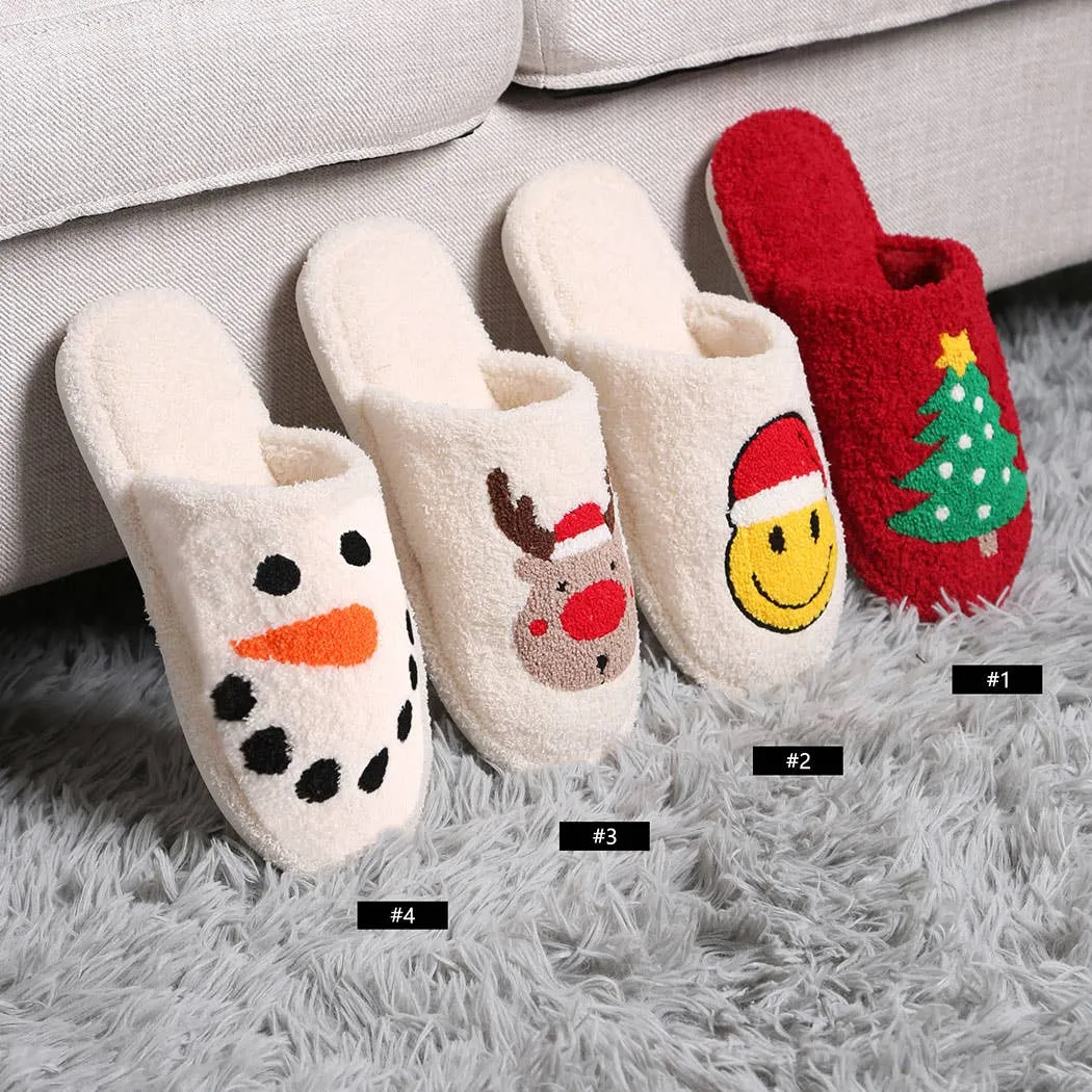 Luxury Soft Smiley Fave Santa Slippers