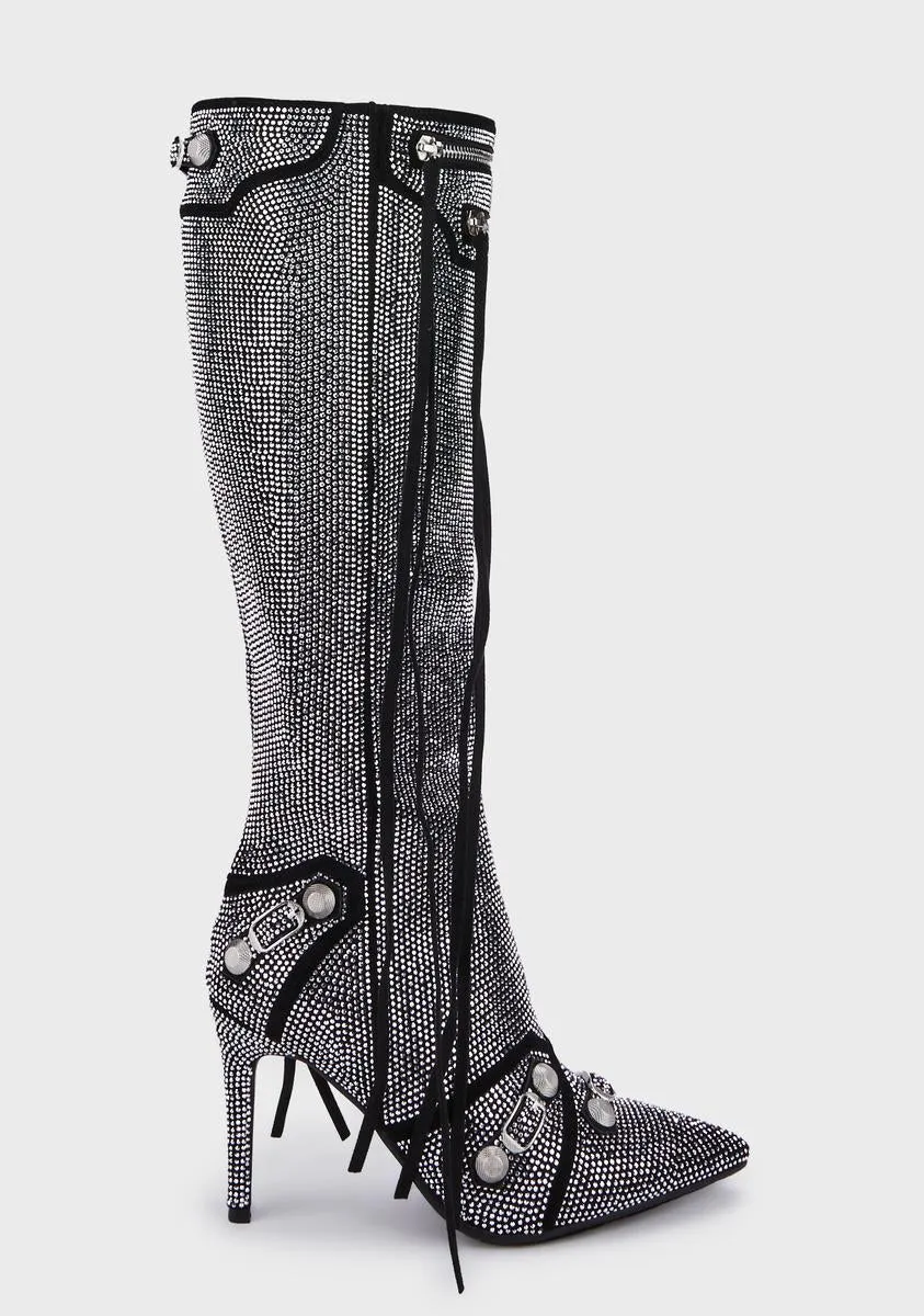 Maeve Rhinestone Stiletto Boots